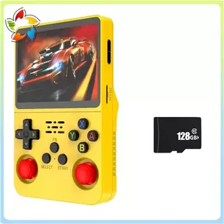 R36S Retro Console De Jogos Portátil Tela IPS De 3.5 Polegadas 128GB Videogame Joystick 3D Duplo 3200mah Bateria em Oferta na Shopee