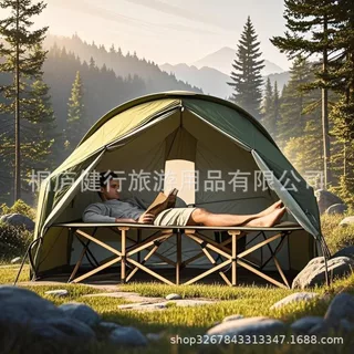 Tenda dois em um fora do solo, barraca de acampamento, barraca de soldado único campo barraca de acampamento de pesca ún em Oferta na Shopee