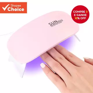 Monja 6W Nail Art Secador UV Gel Polonês Fasting Cura Lâmpada Rosa Portátil Dobrável LED Carga USB em Oferta na Shopee