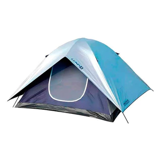 Barraca Para Camping Mor Luna 4 (4 Pessoas) 2,10x2,10x1,30a  Azul em Oferta na Shopee