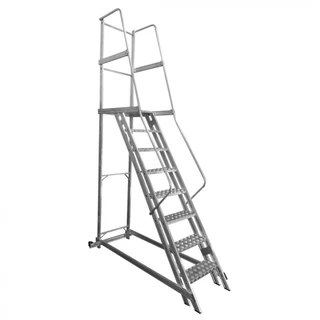 Escada plataforma de alumínio 2.0 m c/ 7 degraus + patamar - Agata em Oferta na Shopee