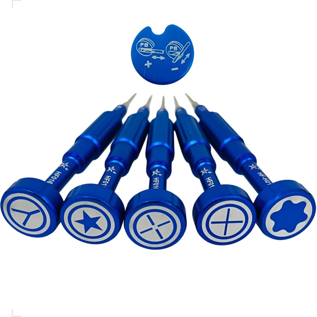 Kit Chaves 5 EM 1 Com Magnetizador De Precisão Profissional Ideal para Manutenção Android Iphone
