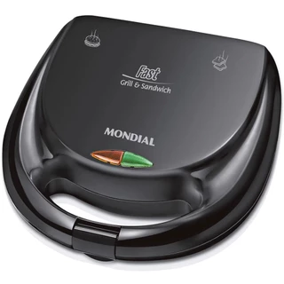 Sanduicheira Grill antiaderente 750 watts preta - S-12 - Mondial em Oferta na Shopee