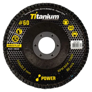 Disco Flap Power Curvo Zircônio 4.1/2 Grão 60 Titanium em Oferta na Shopee