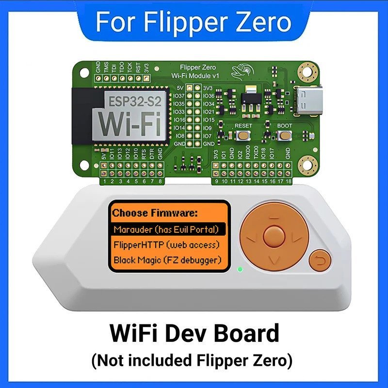 Flipper Zero Wi-Fi Devboard com firmware Marauder pré-instalado, chipset ESP32-S2 para testes de penetração sem fio, SSI