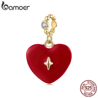 Bamoer 925 Prata Esterlina Pingente Cruz Vermelha Estrela Diy Pulseira Jóias Para Presente Feminino em Oferta na Shopee