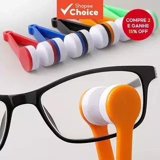 Escova Portátil Para Óculos De Microfibra | Limpador E Toalhetes De Dupla Face Limpeza Sem Esforço em Oferta na Shopee