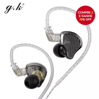 GK-KUNTEN Fones De Ouvido HIFI Intra-Auriculares De Alta Qualidade Dinâmicos Com Cabo Destacável em Oferta na Shopee