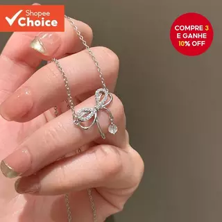 Colar De Prata Com Pingente De Arco Elegante Para Mulheres Joias Hipoalergênicas Presente De Dia Dos Namorados em Oferta na Shopee