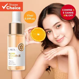 LAIKOU Vitamina C Soro Facial VC Clareador Antienvelhecimento Sardas Hidratante Para Manchas Escuras 17ml