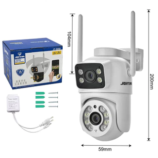 Câmera de Segurança Wi-Fi Externa IP66 com 2 Lentes + Monitoramento no App  marisa em Oferta na Shopee
