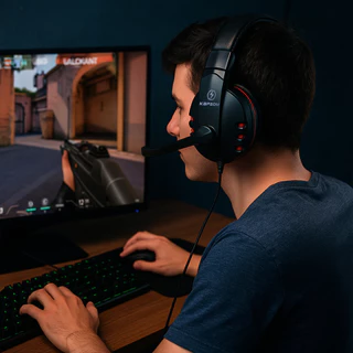 Fone Gamer P2 Com Fio Microfone Headset Ajustável Over-ear Profissional Pc Note Ps4 E-Sports