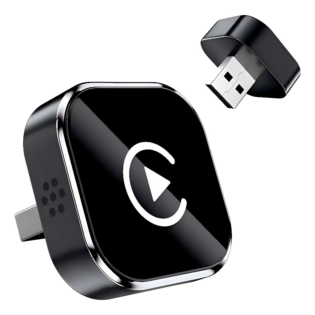 Adaptador Automático CarPlay Android Sem Fio 2 Em 1 Mini Box AI BT WiFi Para Com