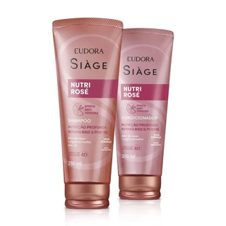 Eudora Kit Siàge Nutri Rosé: Shampoo 250ml + Condicionador 200ml em Oferta na Shopee