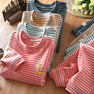 Conjunto de Veludo Térmico Infantil, Pijamas Quentes de Outono e Inverno para Crianças Mais Velhas, Camada Base Espessa, em Oferta na Shopee