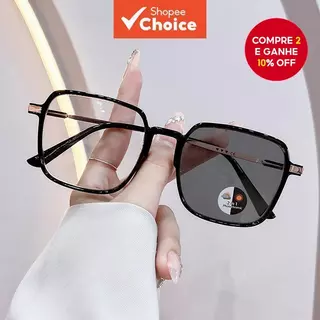 Óculos Fotocromáticos Anti Luz Azul Proteção UV400 Armação Grande Mudança De Cor Unissex em Oferta na Shopee