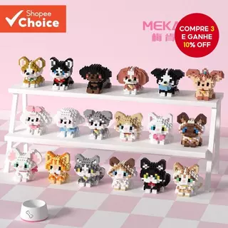 Kit De Blocos De Construção Criativos Meikensm-Conjunto De Enfeites Para Animais De Estimação DIY Com Figuras De , Dormi em Oferta na Shopee