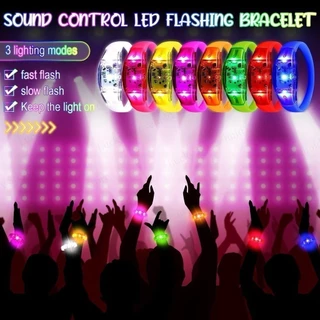 Kit 50 Pulseiras de LED Ativada por Som, Música e Movimento: Acompanhe o Ritmo da Festa marisa em Oferta na Shopee