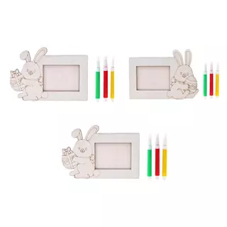 Kit 3 Lembrancinha De Páscoa Porta Retrato Coelho 15X11.5CM em Oferta na Shopee