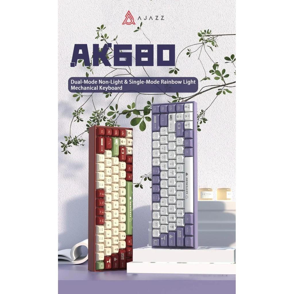 AJAZZ AK680 Teclado Mecânico Com Fio De 68 Teclas Chave Completa