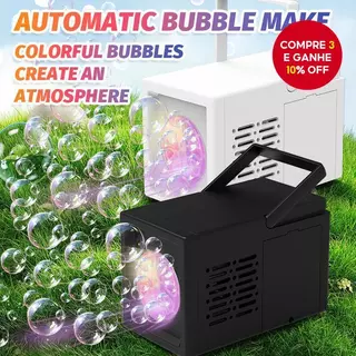Máquina de bolhas, impulsionador de atmosfera de festa em palco, brinquedo interativo ao ar livre para crianças. em Oferta na Shopee