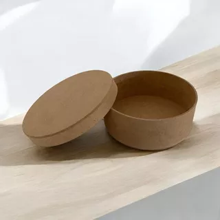 Kit 20un Caixa Redonda 25x10cm MDF Cru Bandeja Cesta Presenteável em Oferta na Shopee