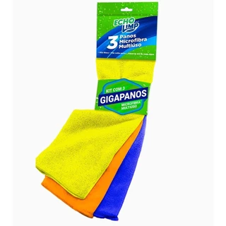 Pano multiuso em microfibra 60 x 90 cm 3 peças NVA490 Naveg em Oferta na Shopee