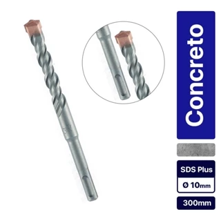 Broca wídea para concreto 10 x 300 mm SDS Plus - 7104055 MTX em Oferta na Shopee