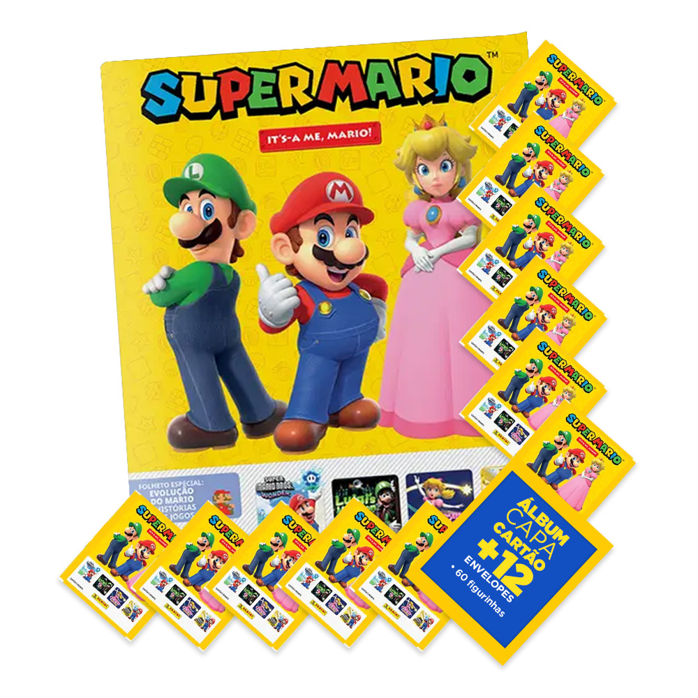 Super Mario 2026 - It’s-a me, Mario! - Álbum Capa Mole + 12 envelopes ...