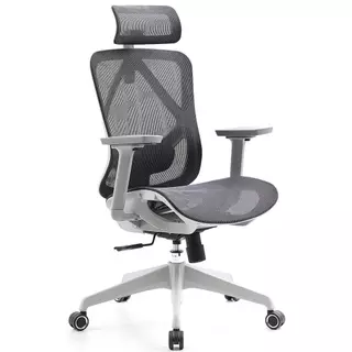Cadeira de Escritório Dr. Office Ergo, Mesh, 3D, Altura Ajustável, Branco e Cinza, DR-CH-EGR3DWGF em Oferta na Shopee