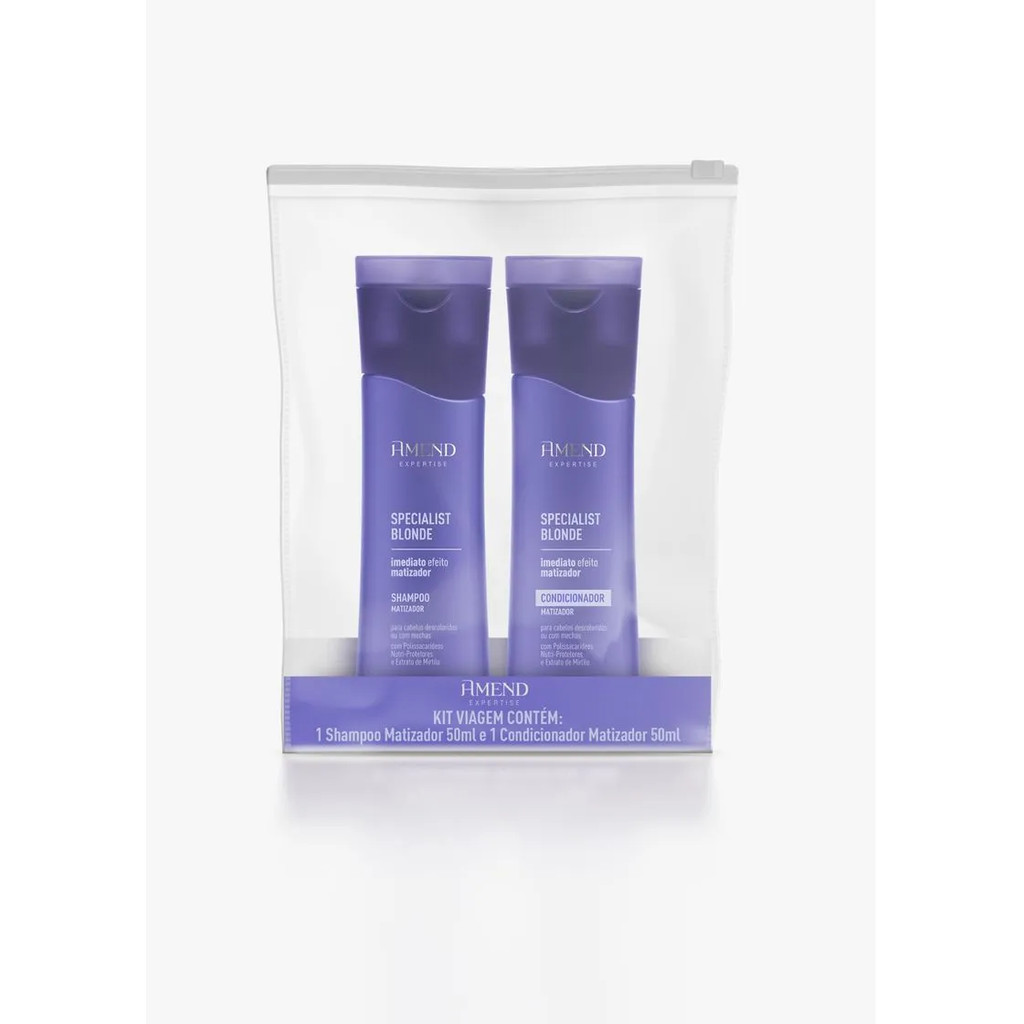 Kit Mini Viagem Amend Specialist Blonde Shampoo 50ml + Condicionador ...