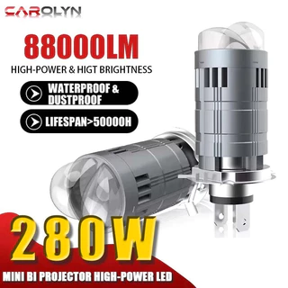 Par Lâmpadas LED H4 Bi LED com Lente Projetor | Alto/Baixo | Canbus Plug & Play | Farol Turbo 12V