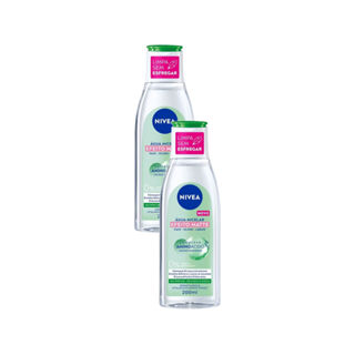Kit 2 Água Micelar Nivea MicellAIR Solução de Limpeza 7 em 1 Efeito Matte 200ml