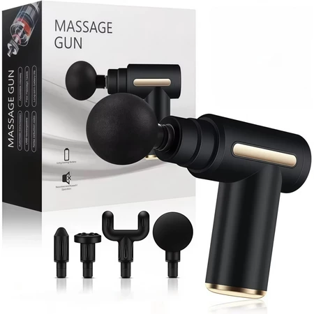 Massageador Muscular Profissional Portátil USB com 4 Cabeças Para Corpo Inteiro