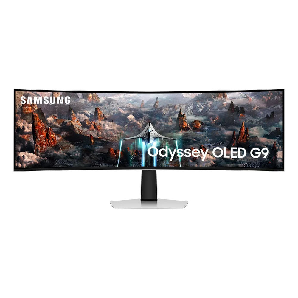 Monitor Gamer Samsung Odyssey OLED G9 49" DQHD, Tela Curva Ultrawide, 240Hz, 0.03ms, HDR10+, HAS, Micro HDMI, DP, USB