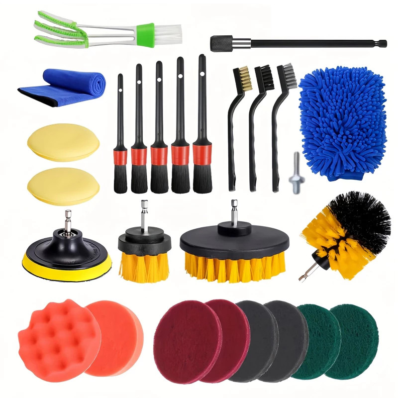 Kit 26 Escovas De Limpeza Pesada Para Parafusadeira Furadeira - de lavagem de veículos