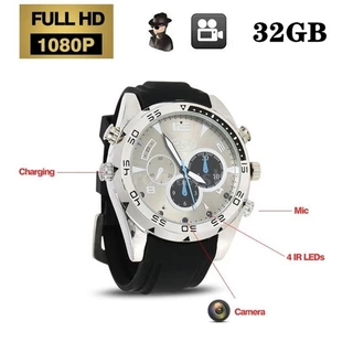 HD 1080P Mini Câmera De Relógio Sem Fio IR Visão Noturna Detecção De Movimento Digital Esportivo em Oferta na Shopee
