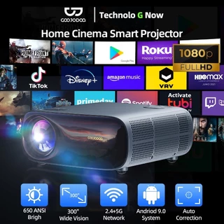 Projetor GOOJODOQ 1080P 650ANSI , Suporta HDR10 Full HD 4K , Decodificação E Correção Automática , Adequado Para Jogos . em Oferta na Shopee