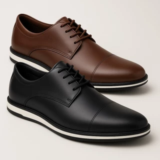 Sapato Oxford Masculino Social Elegante Macio Com Solado Leve