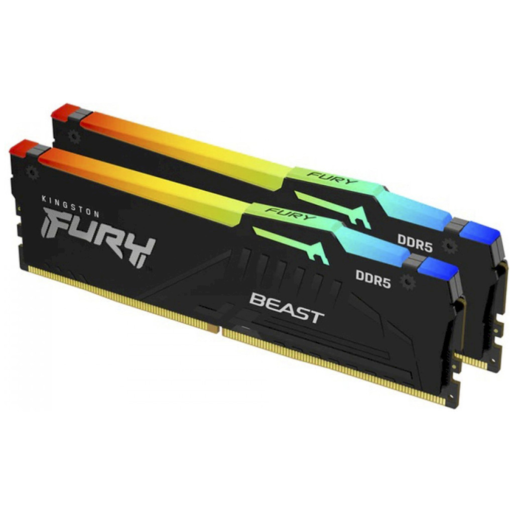 Memória Kingston Fury Beast, RGB, 32GB (2x16GB), DDR5, 5200MHz