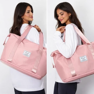 Bolsa Fitness Feminina de Grande Capacidade Oxford Resistente para Yoga e Academia em Oferta na Shopee