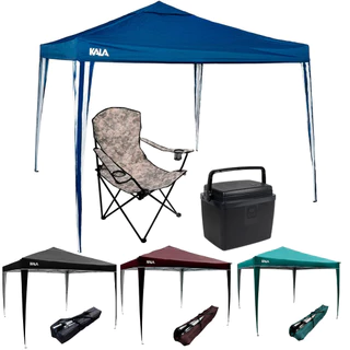 Kit Tenda Gazebo 3x3 Metro Dobrável Cadeira Camuflada Dobrável Cooler 6 Litro Preto Kit Praia Pesca em Oferta na Shopee