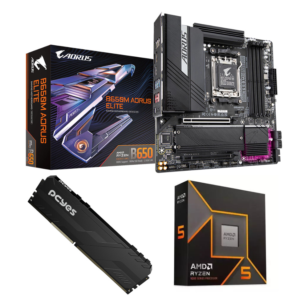 m*g様 【マザボ+CPU】Ryzen5 9600x AORUS ELITE A Kit Placa-Mãe B650m Aorus Elite+R 5 9600X+16Gb Ddr5 5600Mhz