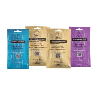 Eudora Kit Cronograma Capilar Reconstrução Siàge Terapia dos Fios 60 ml cada (4 itens) em Oferta na Shopee