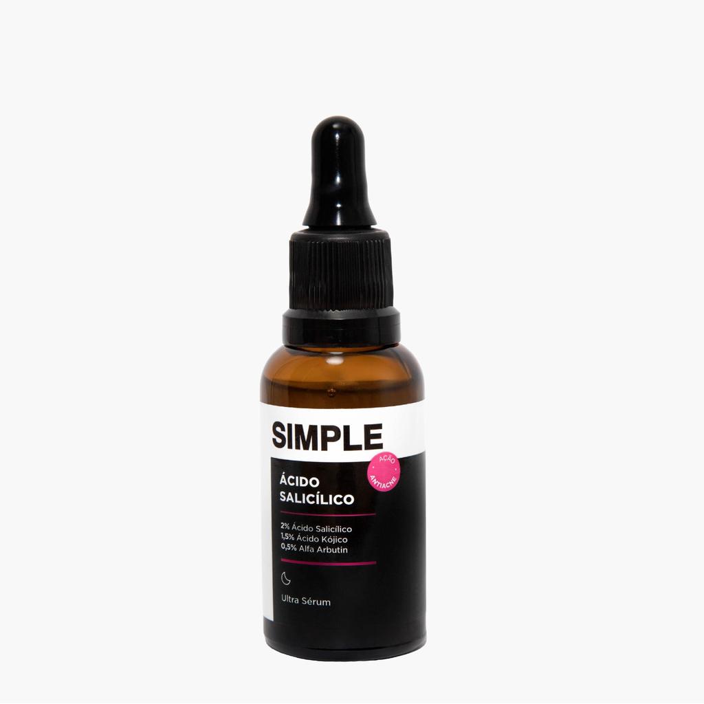 Ultra Sérum Ácido Salicílico Antiacne Simple Organic Acneica Noite
