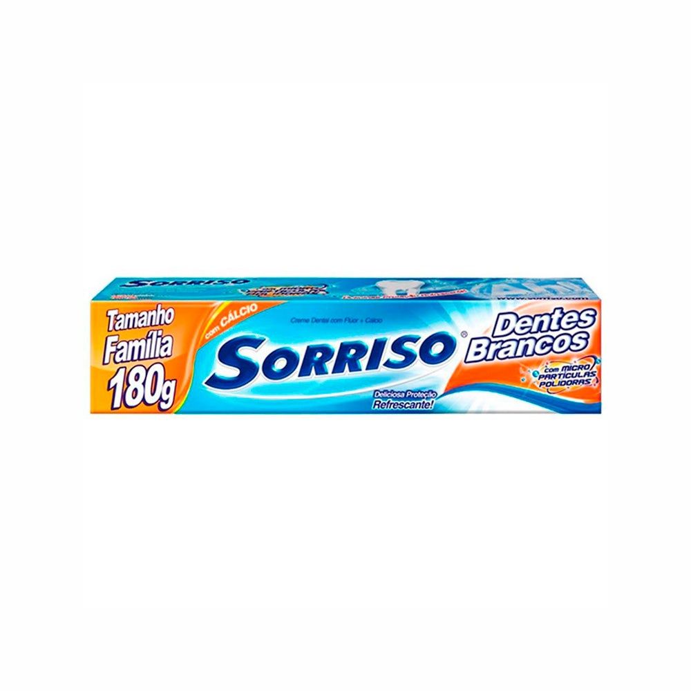 Creme Dental Sorriso Dentes Brancos 180G Shopee Brasil