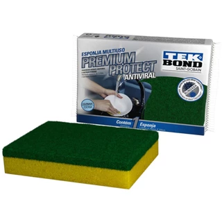 Esponja multiuso dupla face - premium protect - Tekbond em Oferta na Shopee