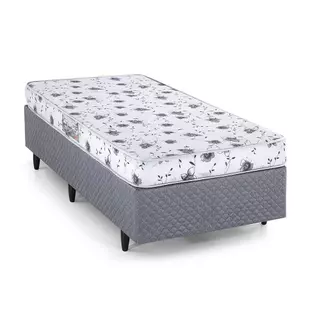Cama Box Solteiro Herval Sonum Black D23, 53x88x188 cm em Oferta na Shopee