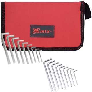 Jogo de chave allen 1,5 a 10 mm e hexalobular T10 a T50 com 18 peças - MTX em Oferta na Shopee