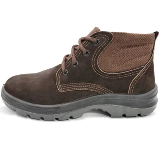 Botina bidensidade couro Nobuck com cadarço biqueira pvc TP092 Cartom em Oferta na Shopee